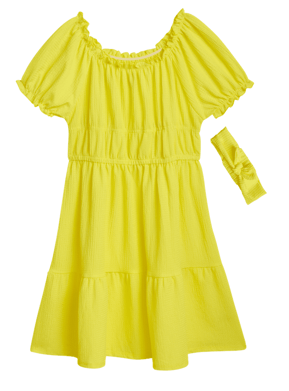 One Step Up Girls' Dress - Short Sleeve Casual Summer Sundress - Cute Dress for Girls (7-16)