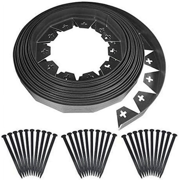 One Stop Outdoor Instant Edging - 30ft No Dig Edging Kit, for Landscaping, and Flower Gardens - Includes 30 Edging Stakes (30ft' Edging Kit)