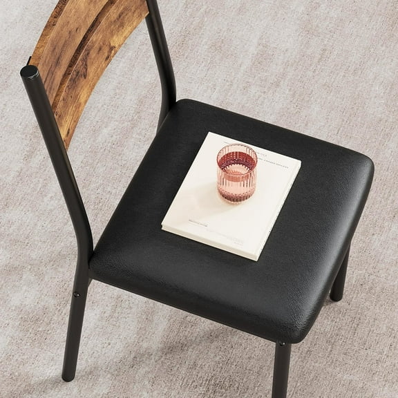 One-Stop Shop Dining Table for 2, Small Table and Chairs Set of 2, Square Dinette Set for 2, Dinner Table Set, 3 Piece Kitchen & Dining Room Sets for Small Space,(Brown Dining Table with 2 Chairs)