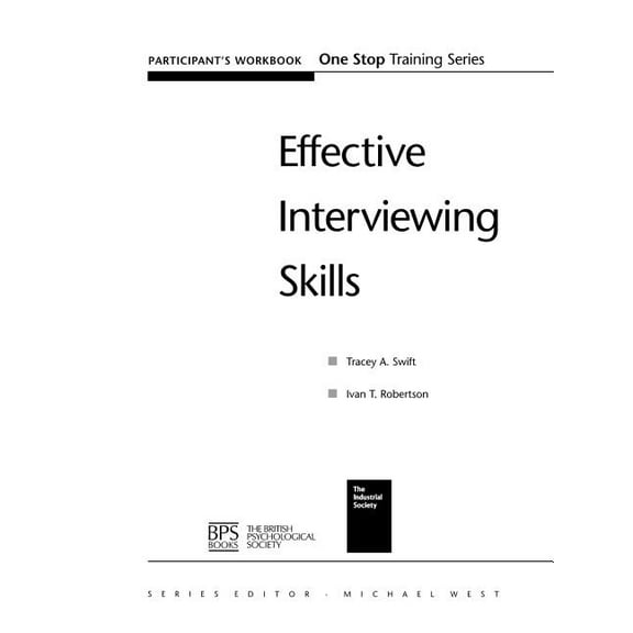 One Stop Training: Effective Interviewing Skills Participant Workbook (Paperback)