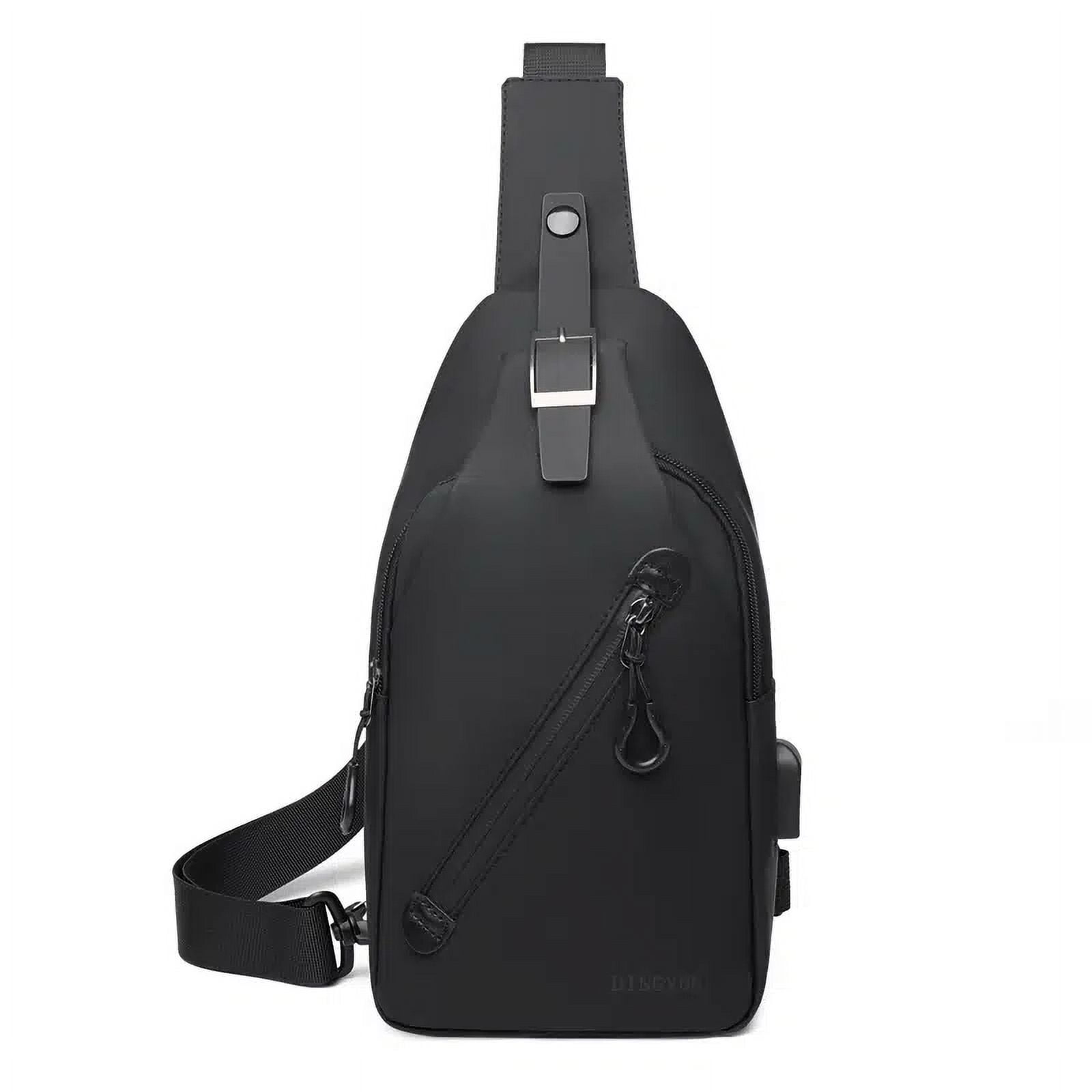 Men Nylon Sling Backpack Rucksack One Shoulder Cross Body Bags