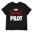 thumbnail image 1 of One Sweet Pilot Shirts Men Funny Valentines Day Gifts T-Shirt Black Large, 1 of 5