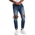 thumbnail image 1 of One Teaspoon Lightly Distressed Knee Cut Out Denim Jean - 34, 1 of 3
