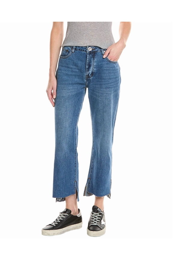 womens  Hooligans Bay Blue Relaxed Jean, 22, Blue