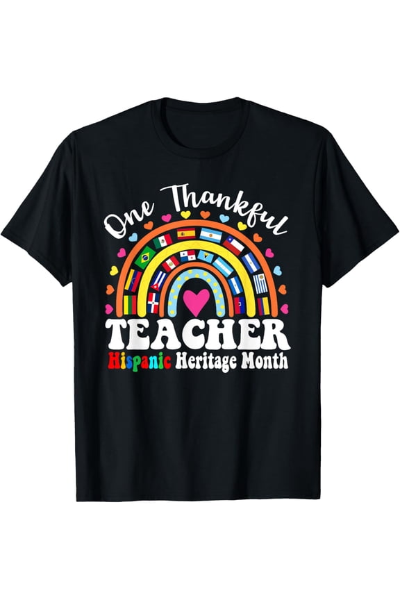 Hispanic Heritage Month Teacher Countries Flags T-Shirt