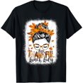 thumbnail image 1 of One Thankful Lunch Lady Messy Bun Thanksgiving Lunch Lady T-Shirt, 1 of 3