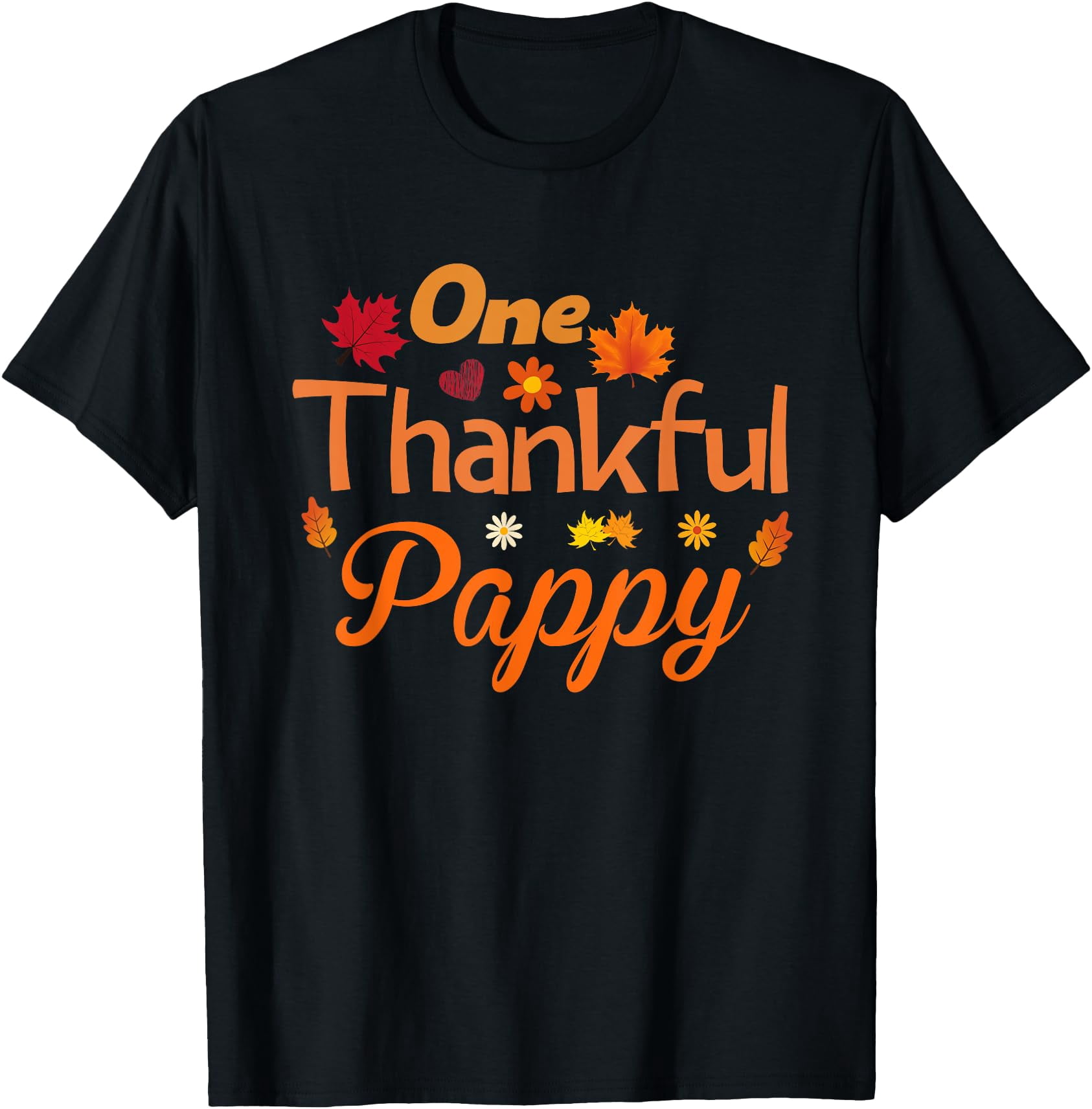 One Thankful Pappy Thanksgiving Day Fall T-Shirt - Walmart.com