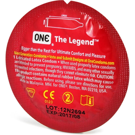 One The Legend Extra Large Condoms Bulk (36 Pack)