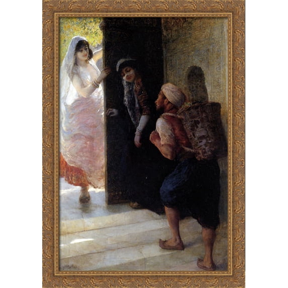 One Thousand and One Nights 28x40 Large Gold Ornate Wood Framed Canvas Art by Edwin Lord Weeks