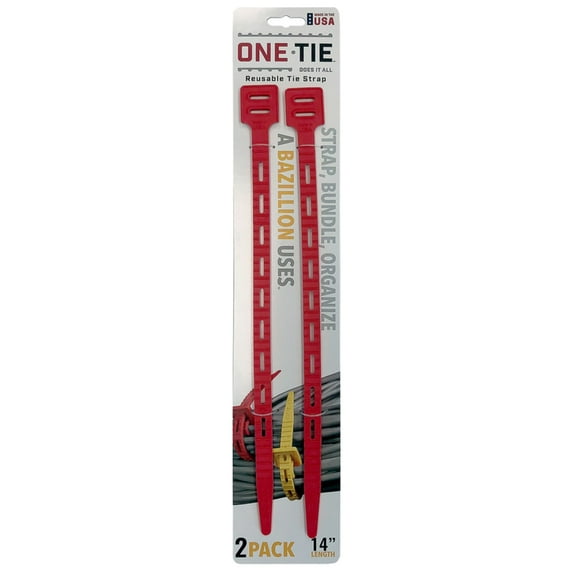 One-Tie TOT60022 Cable Tie Down Straps, Red, Each