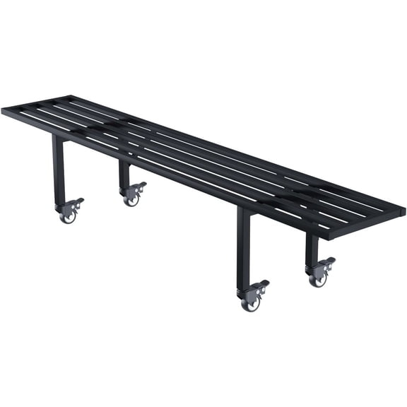 One Tier Metal Plant Stand with Wheels 45.67 L x 8.66 W x 10.3 H