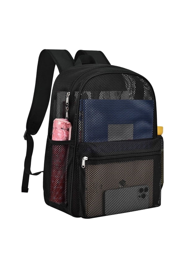 Backpacks,Duty Semi-Transparent Mesh BackpackSee Through College Student Backpack