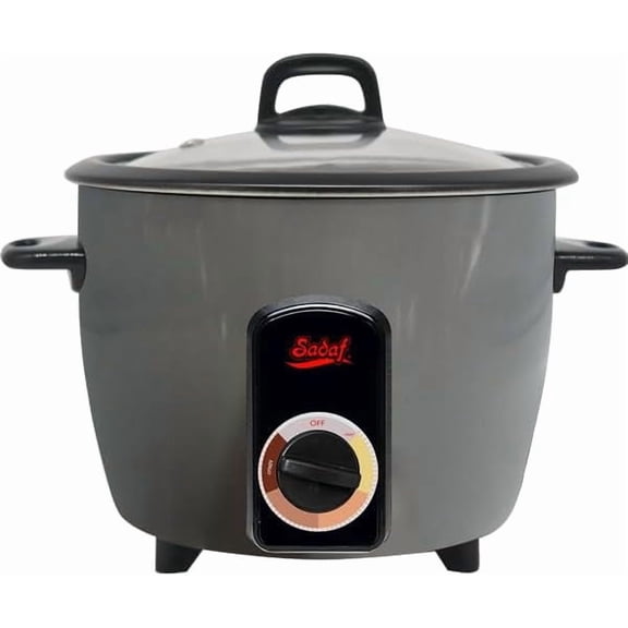 One-Touch Automatic Rice Cooker  Electric Persian Rice & Tahdig Cooker - Non-Stick Inner Pot & Auto Shut-Off - Easy to Use Rice Maker - Middle Eastern Cuisine - 4 Cups