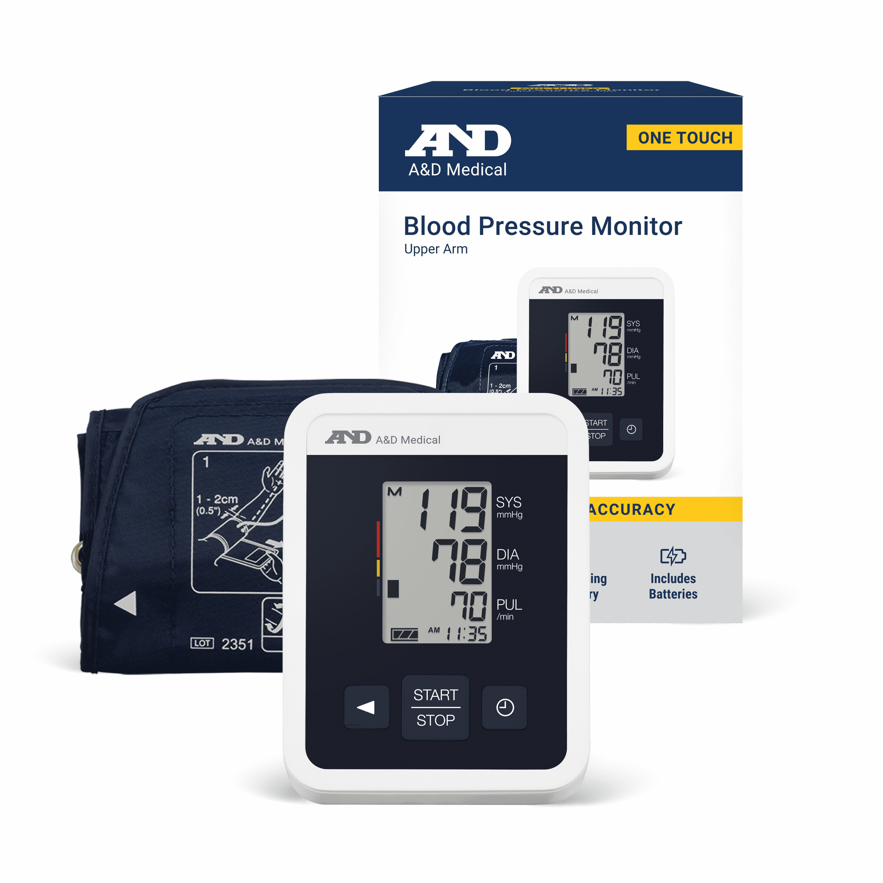 A&D Medical UA-660 One Touch Blood Pressure Monitor - Upper