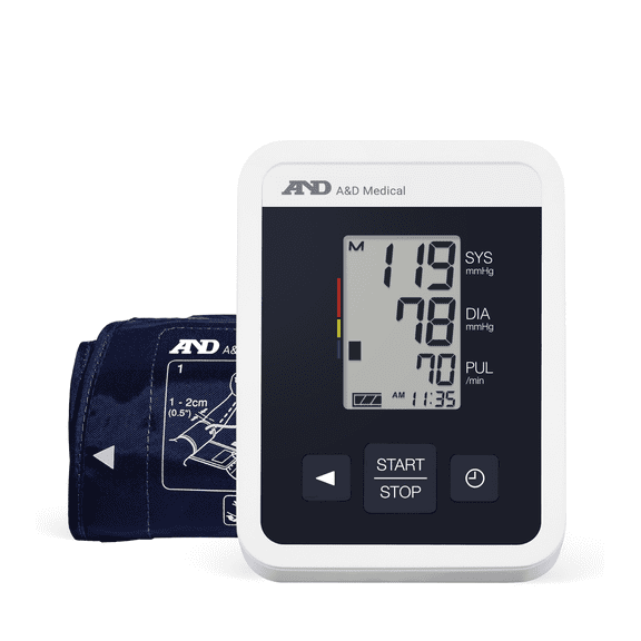 A&D Medical Blood Pressure Monitor, Upper Arm, Wide Cuff, Digital, Heart Rate Detection (UA-660)