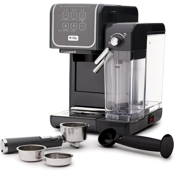 One-Touch CoffeeHouse+ Espresso, Cappuccino, and Latte Maker Home Coffee Machine with 19-Bar Italian Pump, and Milk Frother Ideal for Latte, Espresso, and Coffee Lovers