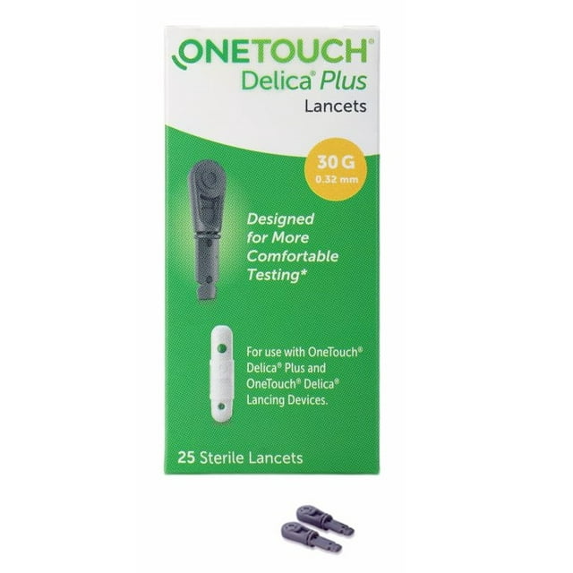 One Touch Delica Plus Lancing Device with 25 Pcs Lancets
