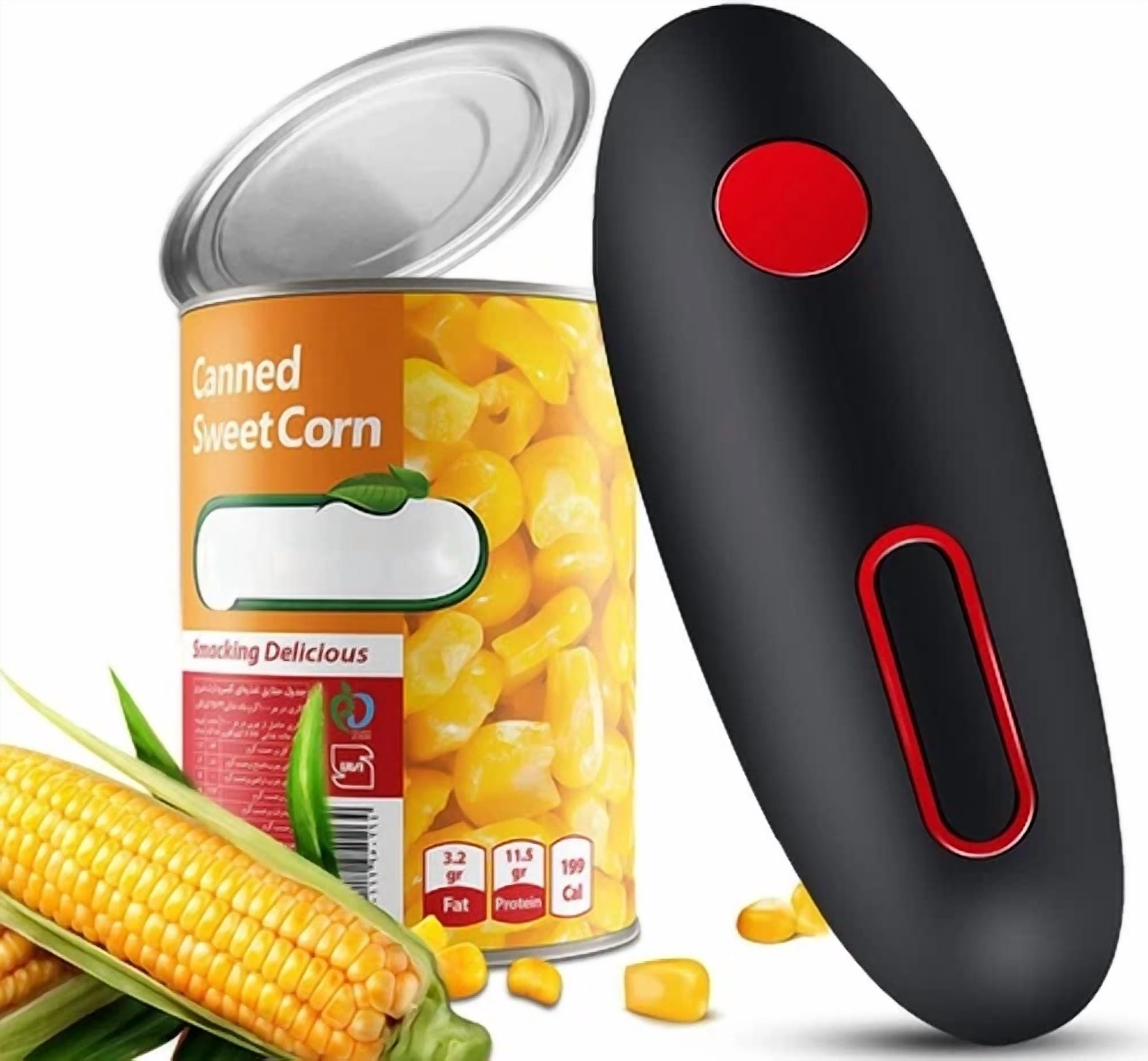 One Touch Electric Can Opener Fits Almost Can Sizes For Seniors With Arthritis