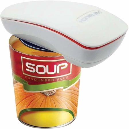One Touch Automatic Electric Can Opener Hands-Free Kitchen Tool, Plastic, White