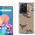 thumbnail image 1 of Phone Case for TCL K33 5G, with Screen Protector, by OneToughShield - Desert Camo, 1 of 5