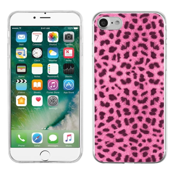 One Tough Shield Slim-Fit Premium TPU Gel Phone Case for Apple iPhone 7 - Cheetah Pink