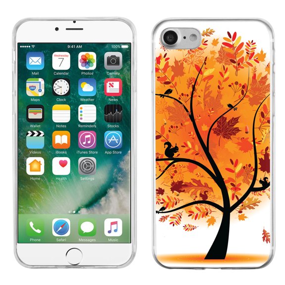 One Tough Shield ® Slim-Fit Premium TPU Gel Phone Case for Apple iPhone 7 - Golden Tree
