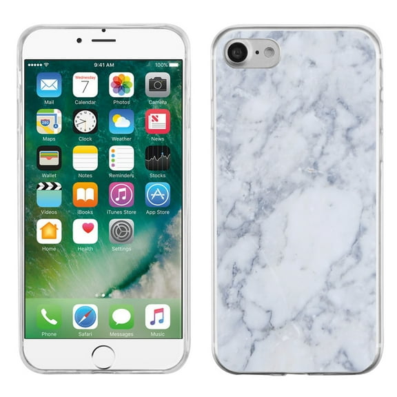 One Tough Shield  Slim-Fit Premium TPU Gel Phone Case for Apple iPhone 7 - Marble/Cloud