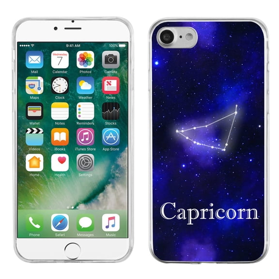 One Tough Shield  Slim-Fit Premium TPU Gel Phone Case for Apple iPhone 7 - Zodiac / Capricorn