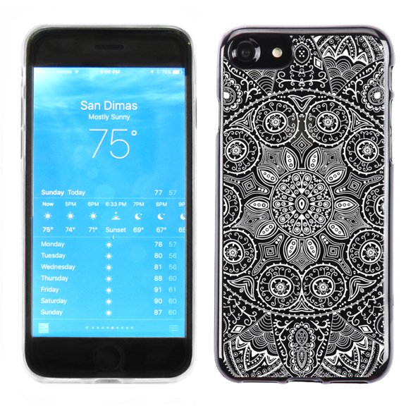 One Tough Shield  Slim-Fit Premium Transparent TPU Phone Case for Apple iPhone 7 - White Lace