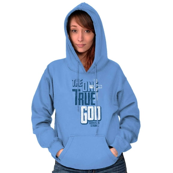 One True God Christian Cross Hoodie Sweatshirt Women Men Brisco Brands S