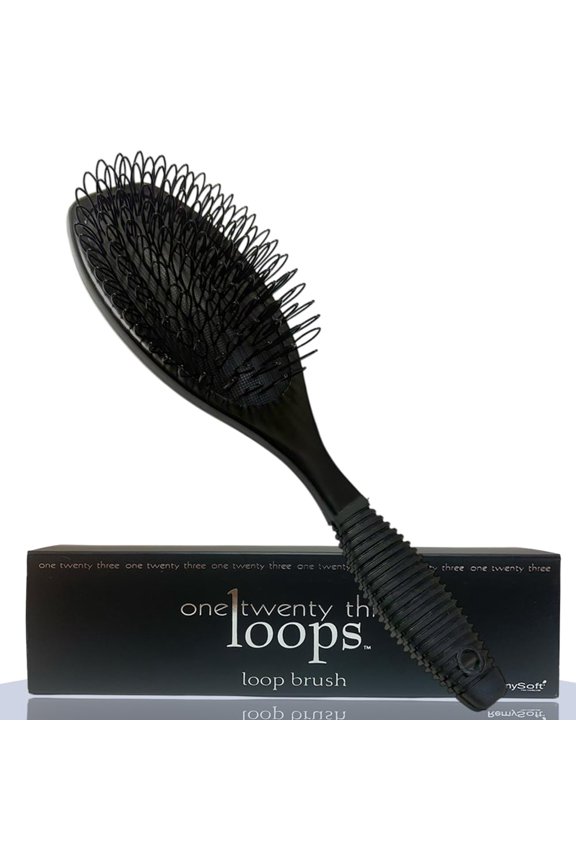 One Twenty Three Loops - Loop Brush - Safe for Hair Extensions, Weaves and Wigs
