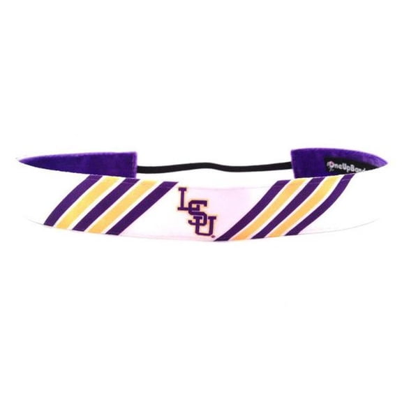 One Up Bands 1449 NCAA LSU Stripes Headband - Pack of 2