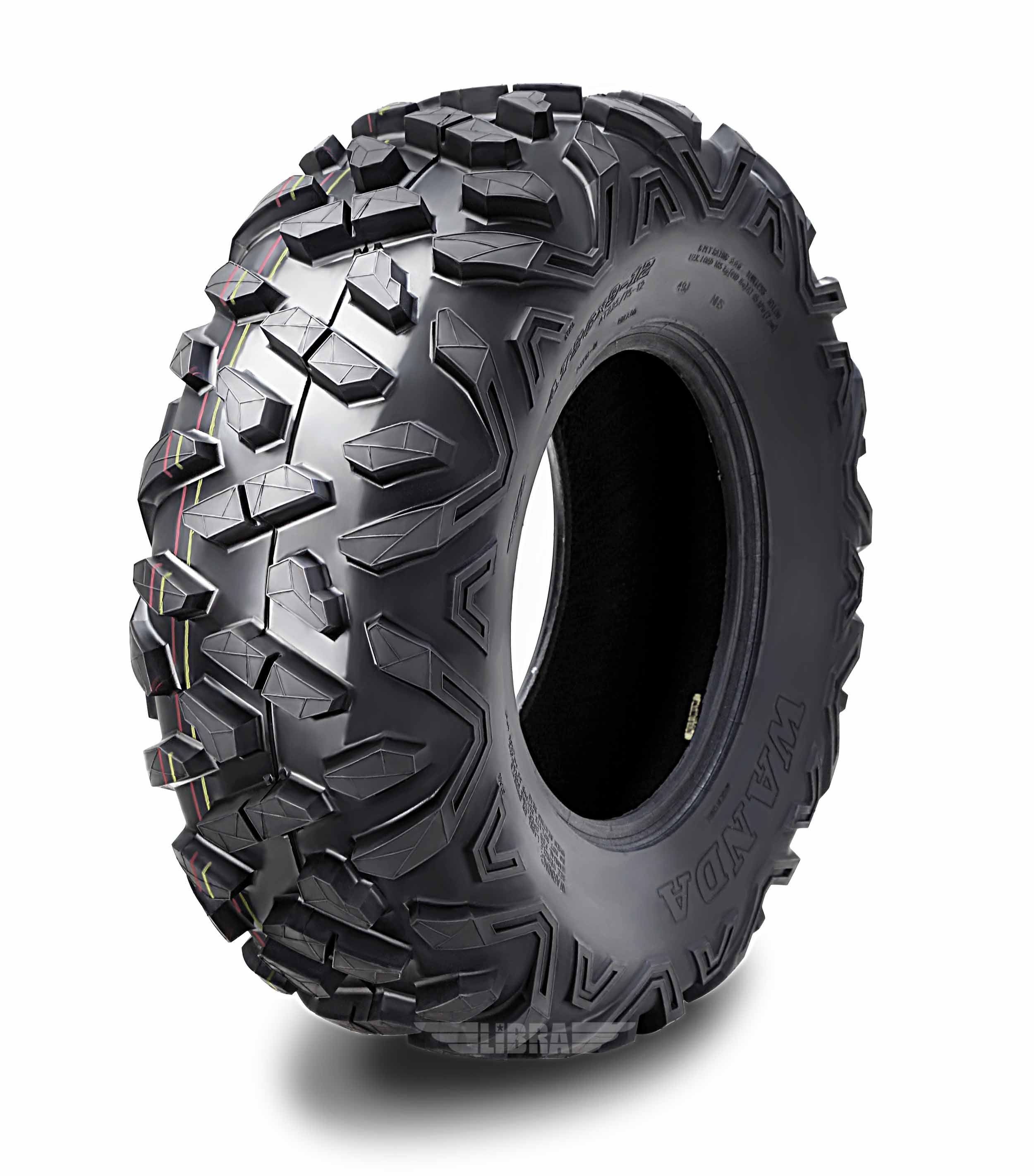 One WANDA ATV/UTV Tire 24x812 24x8x12 Deep Tread Solid Lug Non