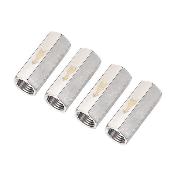 One Way Air Check Valve G 1/4" BSP Female Threaded Valve 4Pcs