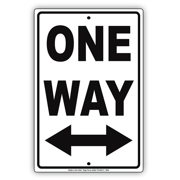 One Way Both Ways Arrow Which Way Entertainment Gag Jokes Funny Notice Aluminum Note Metal Sign Plate