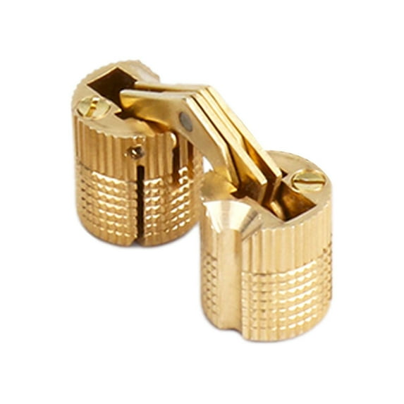 One-Way Concealed Copper Hinge Tool for Cabinet Door Installation, Adjustable Soft-Close Mechanism for Quiet Operation | Brass Barrel Hinge, Cxui Hidden Brass Barrel Hinges Gold4
