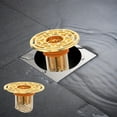 thumbnail image 1 of One-Way Drain Seal - Sewer Gas Blocking Shower Floor Drain Cover Odor Eliminator Bathroom Kitchen Sink Protector(Gold), 1 of 7