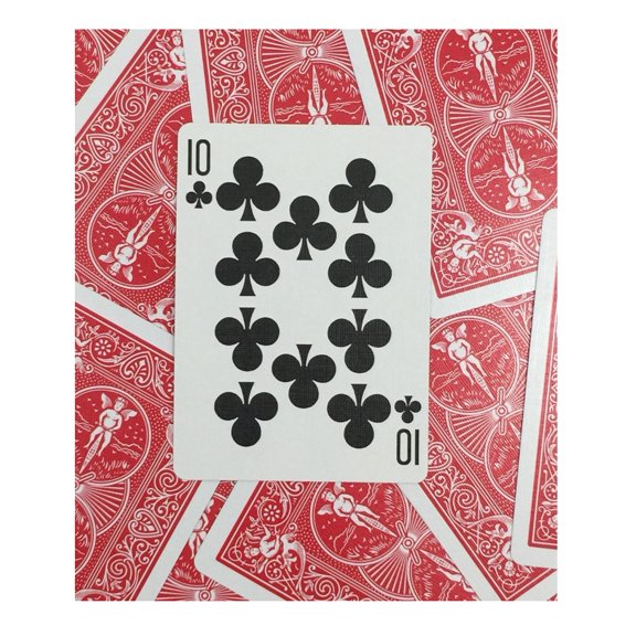 One Way Forcing Deck for Magic Tricks, Red  10 of Clubs