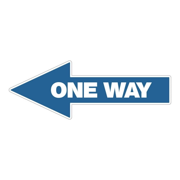 One Way Left Facing Arrow Floor Decal