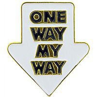 One Way My Way Arrow Pin - Officially Licensed Original Artwork Backpack Enamel Lapel Pin - 1"