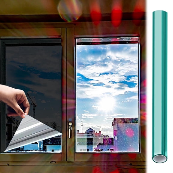 One Way Privacy Window Film,19.69"x78.74" Heat Control&UV Blocking Window Tint for Home,Premium PET Material Reflective Window Tint See Out Not in,Hurricane-Proof Film