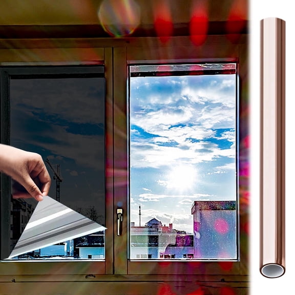 One Way Privacy Window Film,19.69"x78.74" Heat Control&UV Blocking Window Tint for Home,Premium PET Material Reflective Window Tint See Out Not in,Hurricane-Proof Film