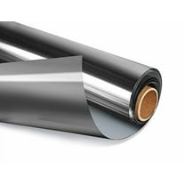 One Way Privacy Window Film,Daytime Mirror Reflective Heat Control UV Sun Blocking Non-Adhesive Static Cling Window Tint for Home and Office(Black-Silver,17. 5 Inch x 6. 5 Feet)