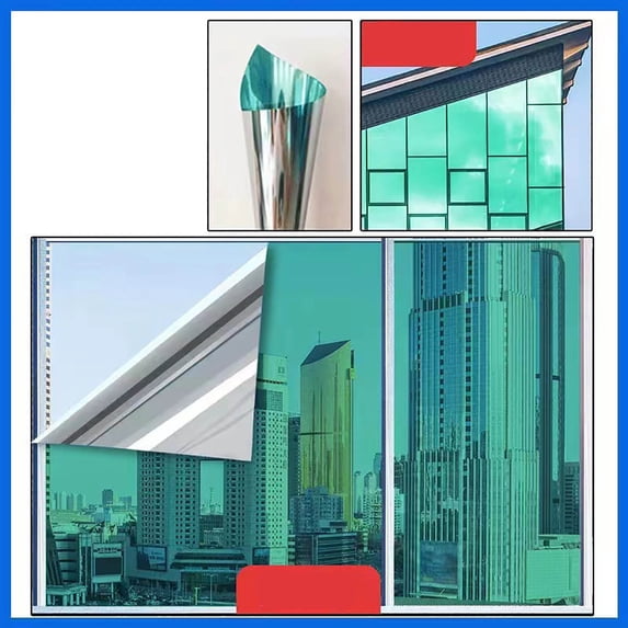 One Way Privacy Window Film,Window Privacy Film One Way,Reflective Window Film,Window Tint for Home,Window Film,One Way Sun Blocking Reflective Window Film(Green 78.7*17.7in)from ANMUYUM