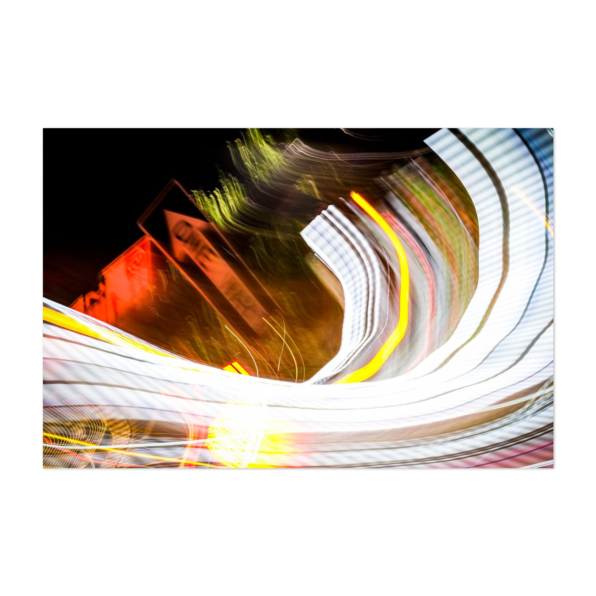 One Way - Queens New York Photography Abstract Neon Sign Modern Art City  Nightlife Psychedelic Surrealism Unframed Wall Art Print 4 x 6 inches -  Walmart.com