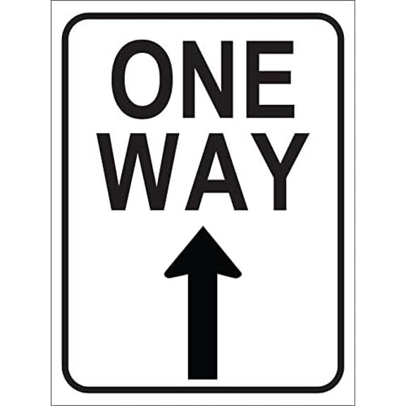 One Way Right Arrow Up Sign Metal Tin Sign 8x12 Inches