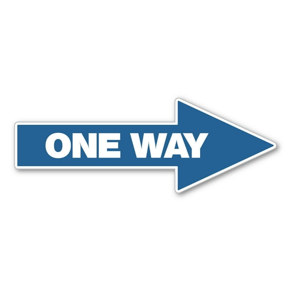 One Way Right Facing Arrow Floor Decal