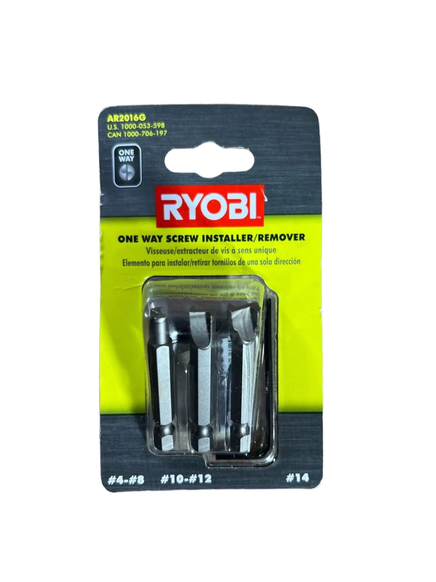OneWay Screw Remover/Installer Set with Sleeve (3Piece)