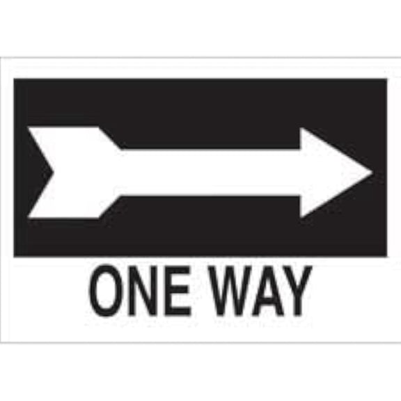 One Way Sign, No.6277 Safety Sign, 8 X 12 Inch Metal Tin Sign