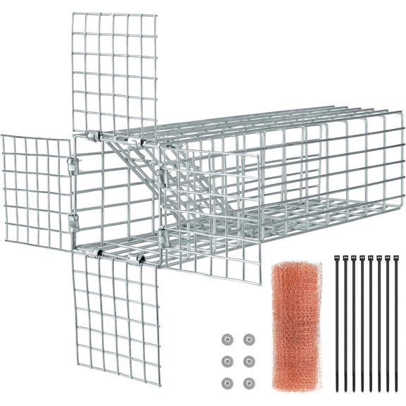 One Way Squirrel Door Excluder, Humane Squirrels, Chipmunks Contactless Excluder, for Outdoor Spaces Like Attics, Chimneys - Includes Full Installation Kit